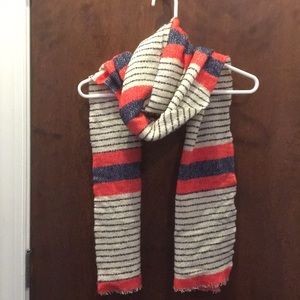 Red, white and blue nubby Jcrew scarf